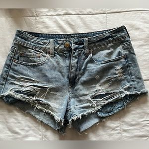 American Eagle high rise festival shorts